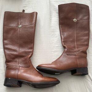 Tory Burch Brown Leather Heeled Boots